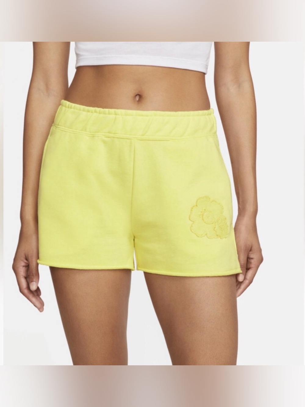 Nike Yellow-Green Athletic Knit Shorts